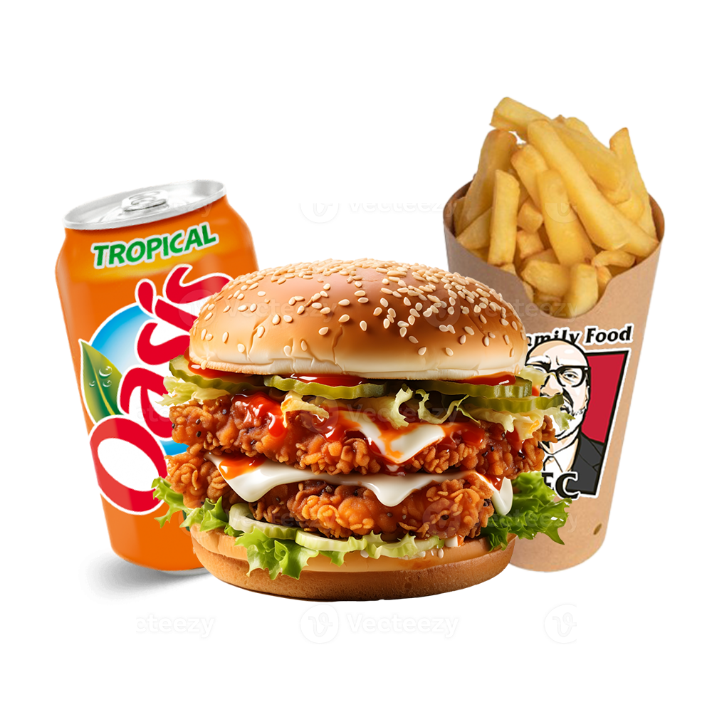 Menu Double Crispy Burger