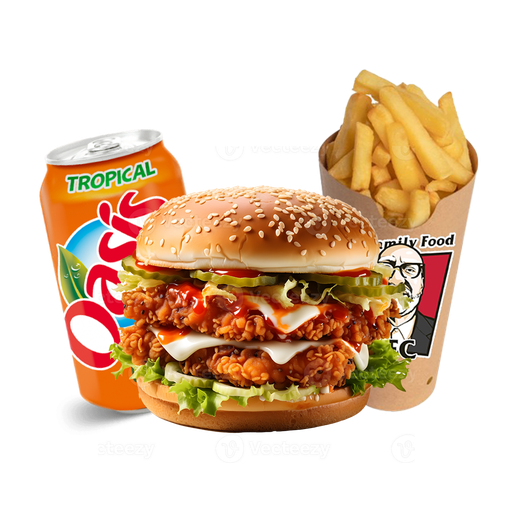 Menu Double Crispy Burger